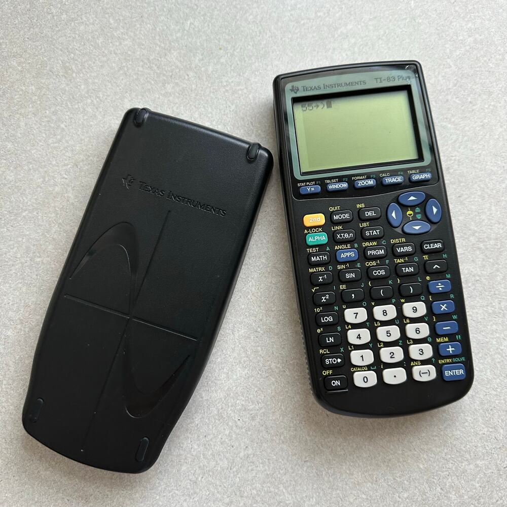 Texas Instruments TI-83 Plus Graphing Calculator Black Tested & Working